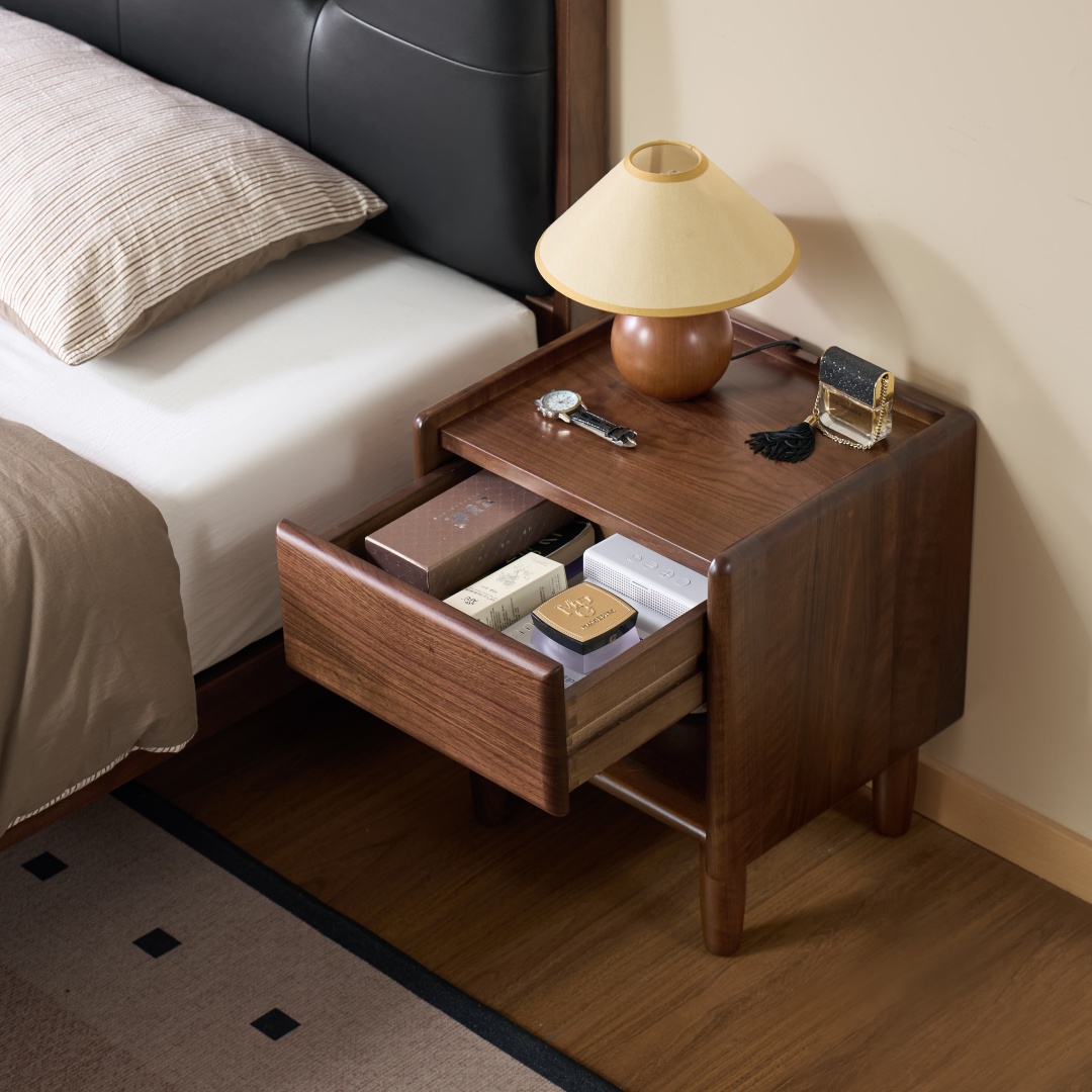 Tsuki Nightstand — Nightstands in solid American black walnut