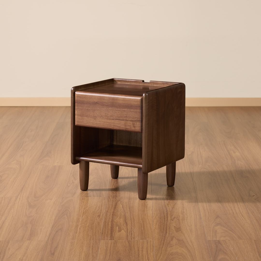 Yoru Nightstand — Nightstands in solid American black walnut