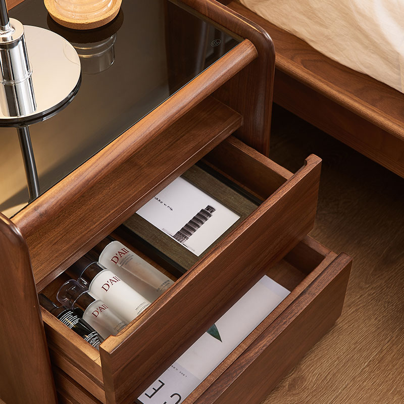 Walnich Cove Walnut Nightstand — view 4