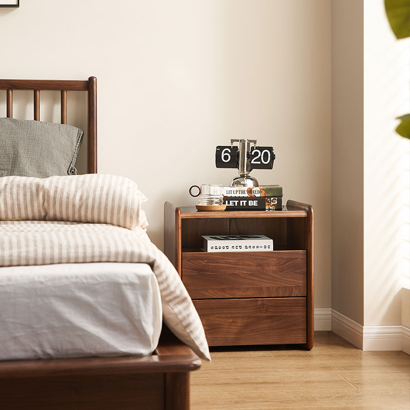 Walnich Cove Walnut Nightstand — view 3