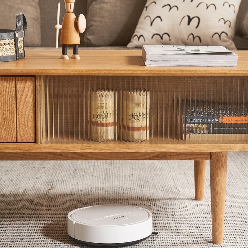 Walnich Oak Wood Coffee & Tea Table — view 3
