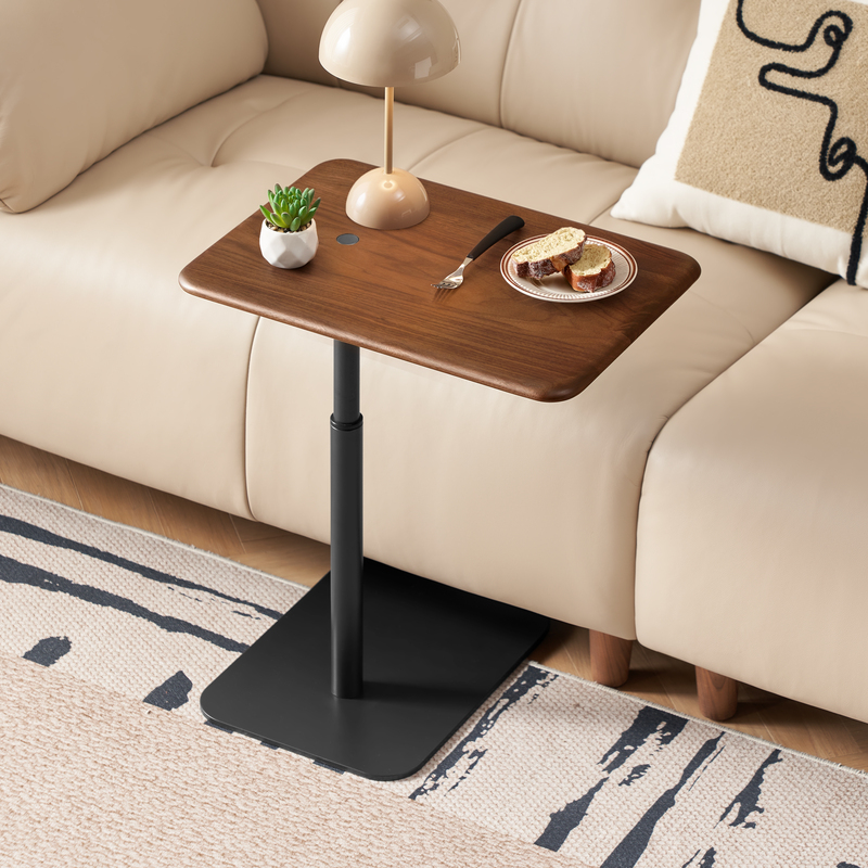 Walnich Adjustable Side Table — Side Tables in solid American black walnut