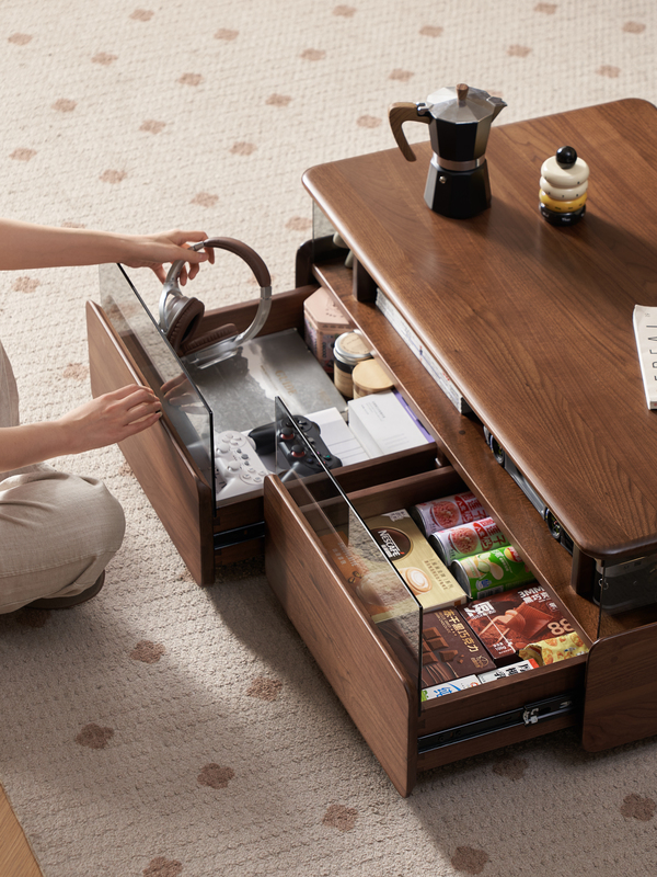 Walnich Walnut Storage Coffee Table — view 4