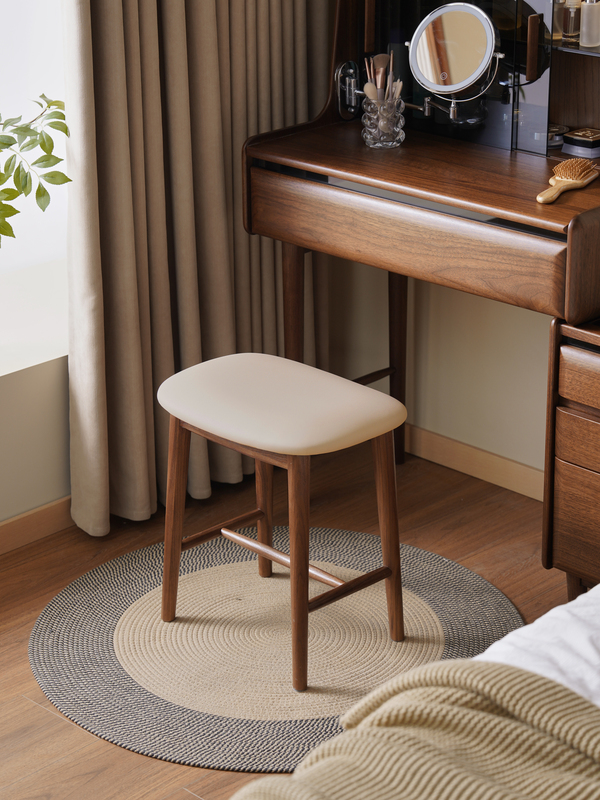 Stools in solid walnut
