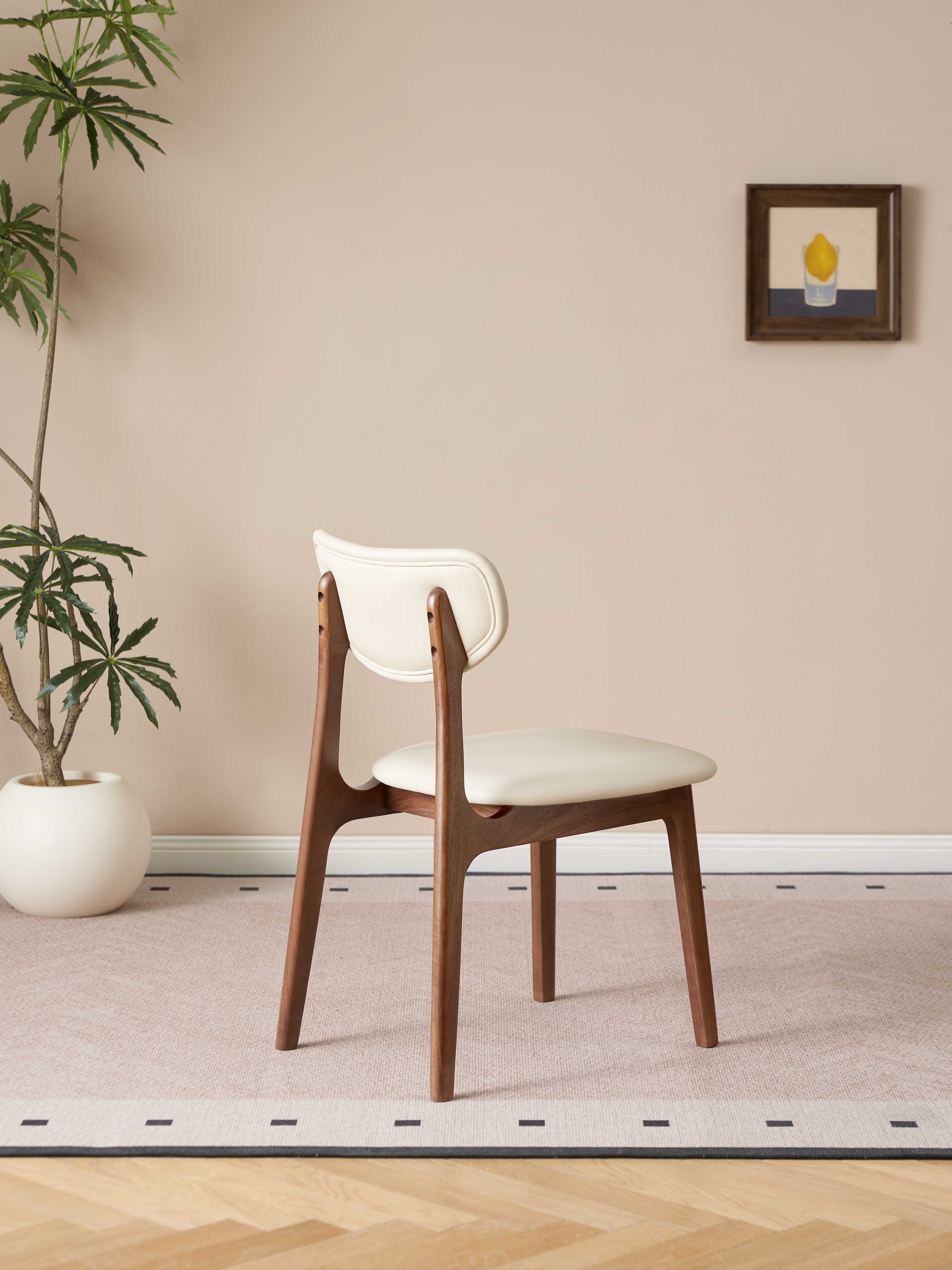 Walnich Arc Leather Dining Chair — Dining Chairs in solid American black walnut