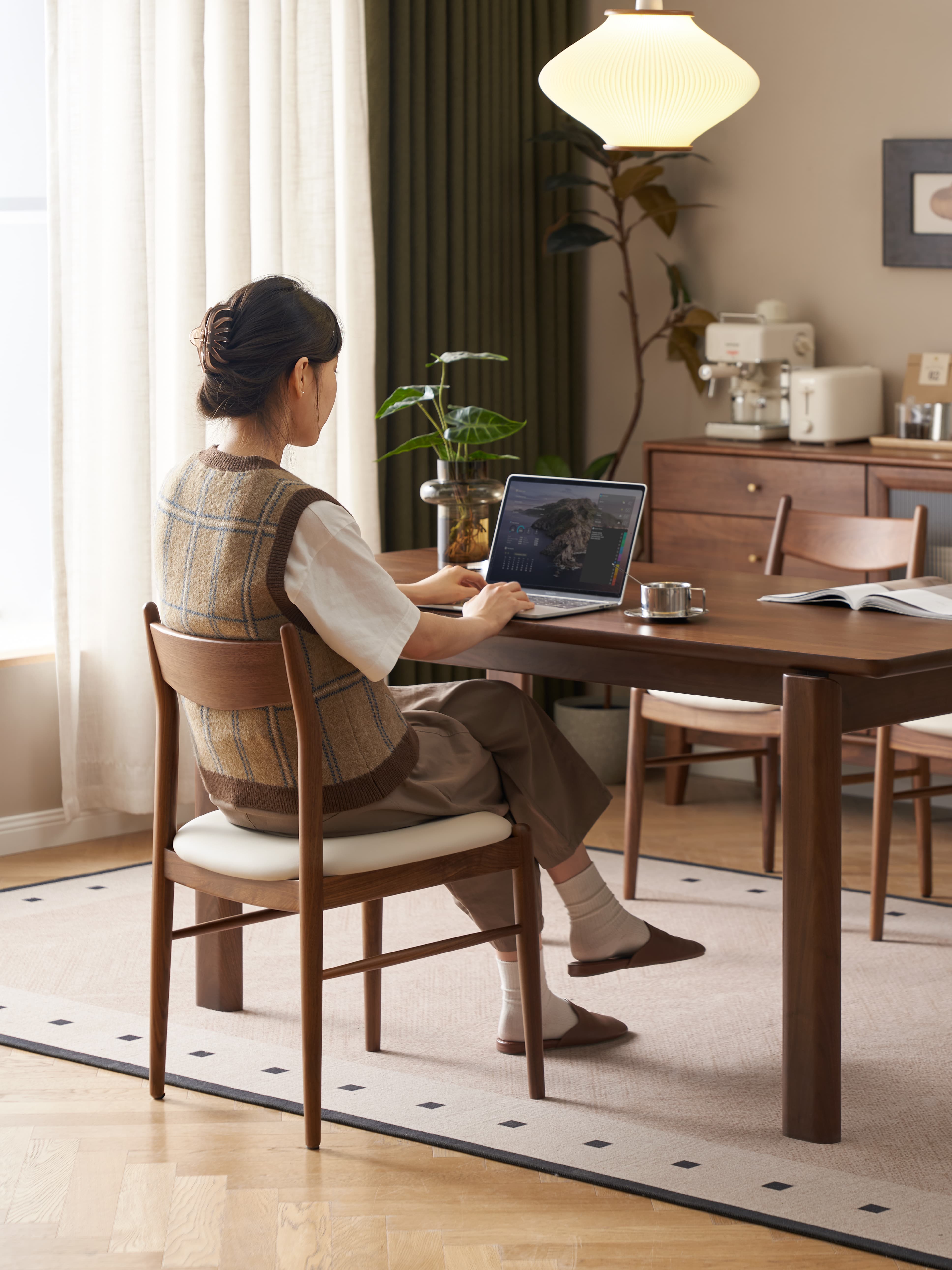 Walnich Walnut Lounge Dining Chair — view 2