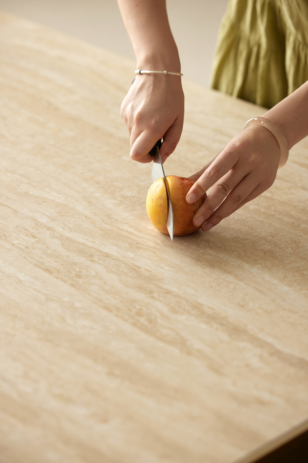Walnich Walnut Marble-Look Dining Table — view 8