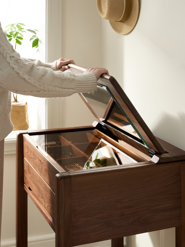 Walnich Dressing Table with Mirror (flip top) — view 5