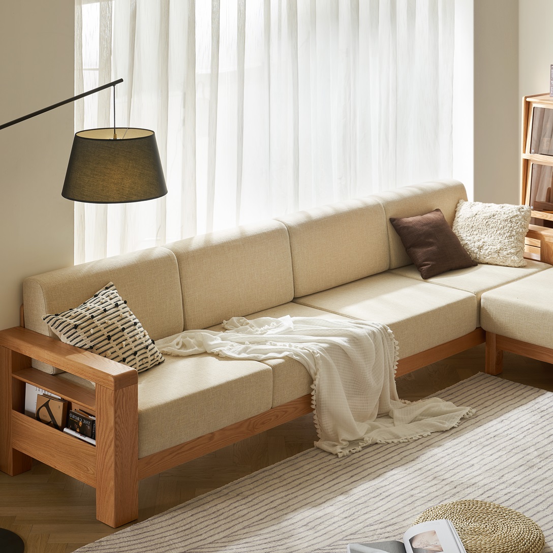 Sofa in solid walnut