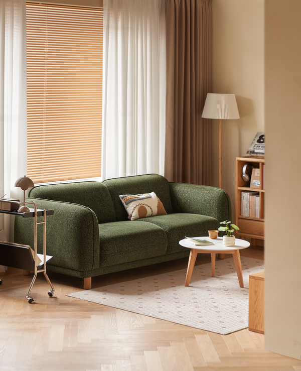 Walnich Fabric Sofa — Sofa in solid American black walnut