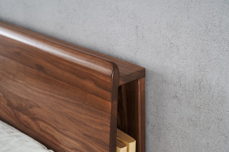 Walnich Luxury Walnut LED Bed — view 4