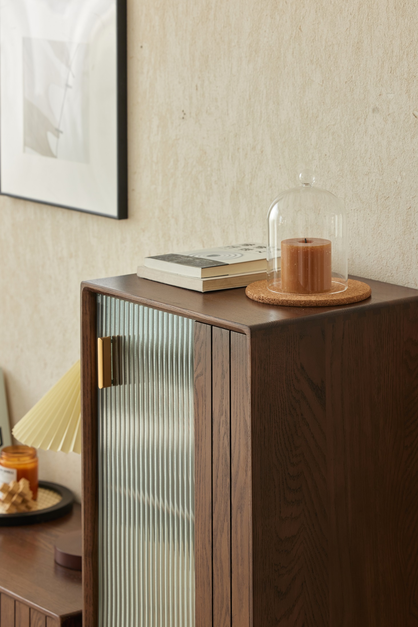 Walnich Modern Solid Oak Coffee Bar Station — view 4