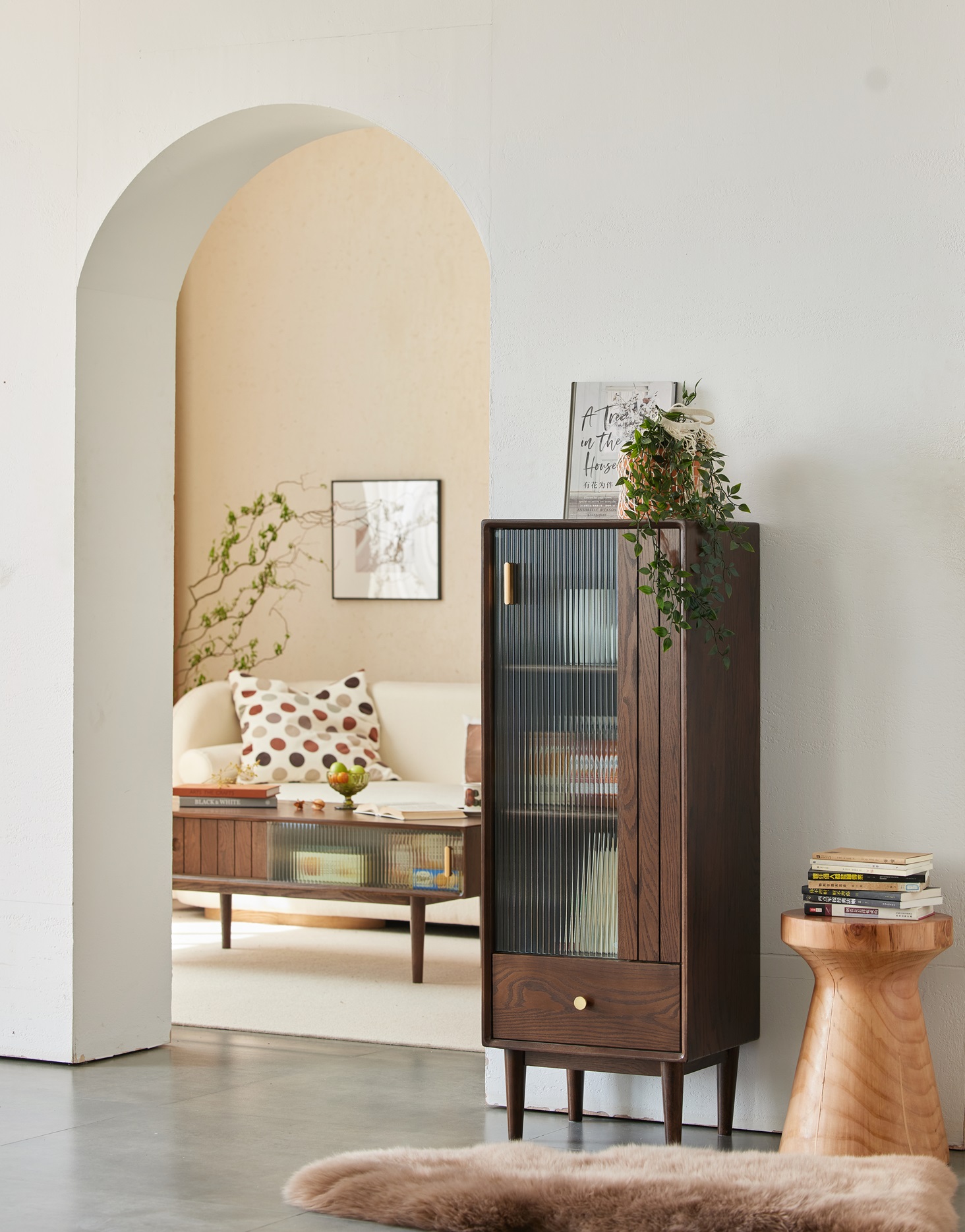 Walnich Modern Solid Oak Coffee Bar Station — Cabinets in solid American black walnut