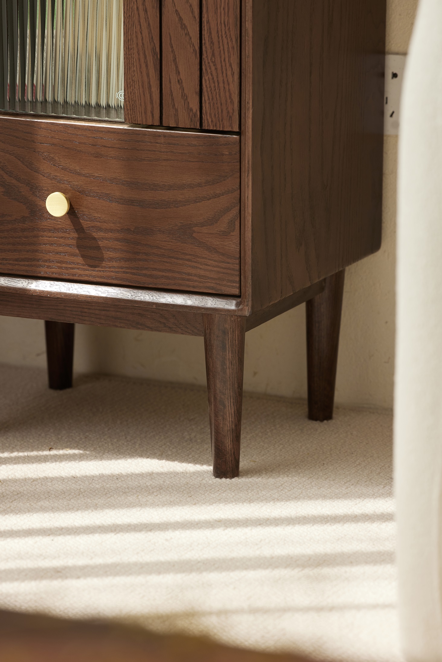 Walnich Modern Solid Oak Coffee Bar Station — view 6