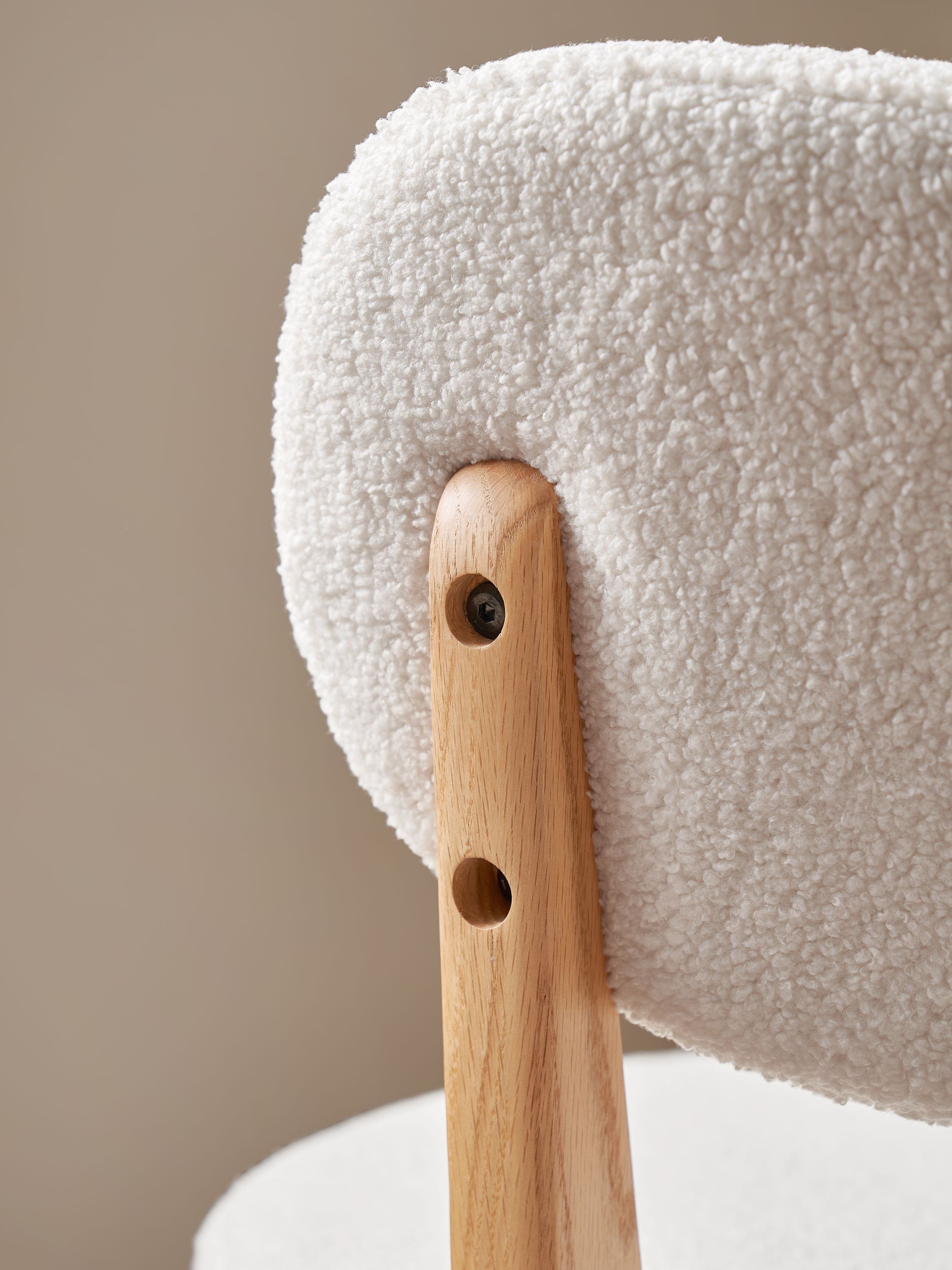 Walnich Modern Solid Oak Dressing Stool — view 4