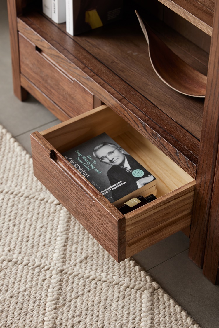 Walnich Arden Solid Black Walnut Bookcase Cabinet — view 2